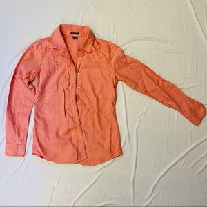 Women Theory Collared Long Sleeve Shirt Top Size S